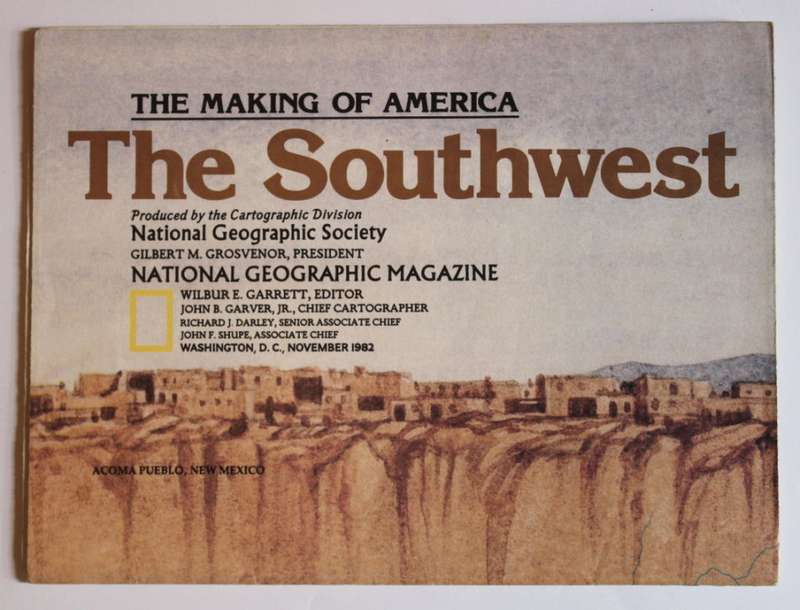 National Geographic Folded Map of The Southwest November 1982
