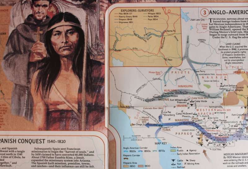 National Geographic Folded Map of The Southwest November 1982
