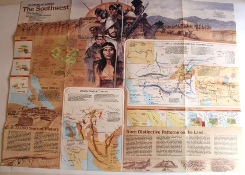 National Geographic Folded Map of The Southwest November 1982
