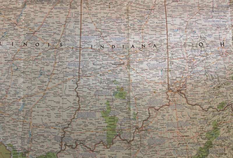 National Geographic Folded Map of The Heartland of the USA, February 1977