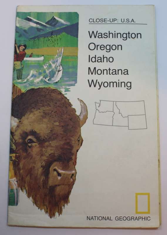 National Geographic Folded Map of The Northwest Region of the USA, March 1973