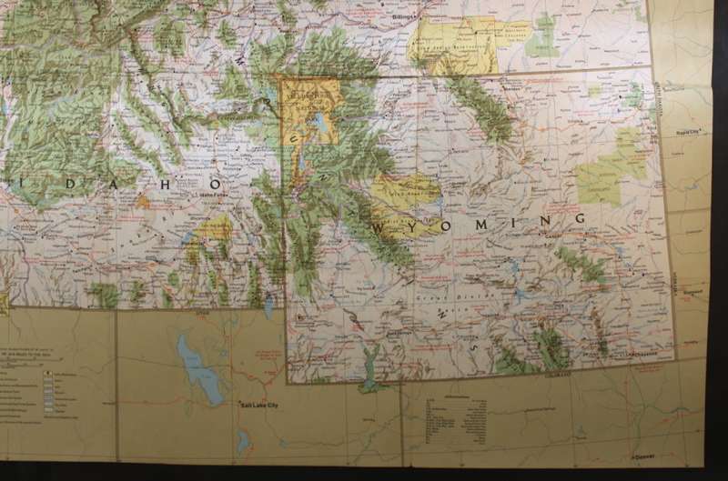 National Geographic Folded Map of The Northwest Region of the USA, March 1973