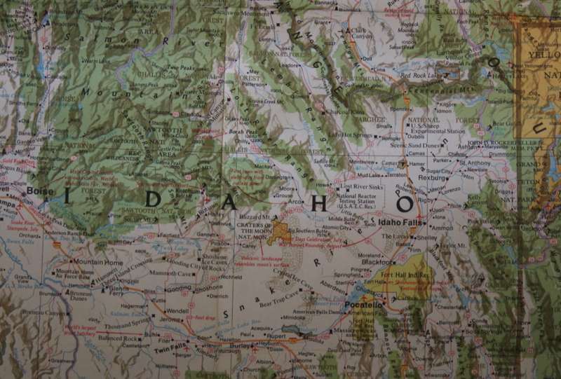National Geographic Folded Map of The Northwest Region of the USA, March 1973