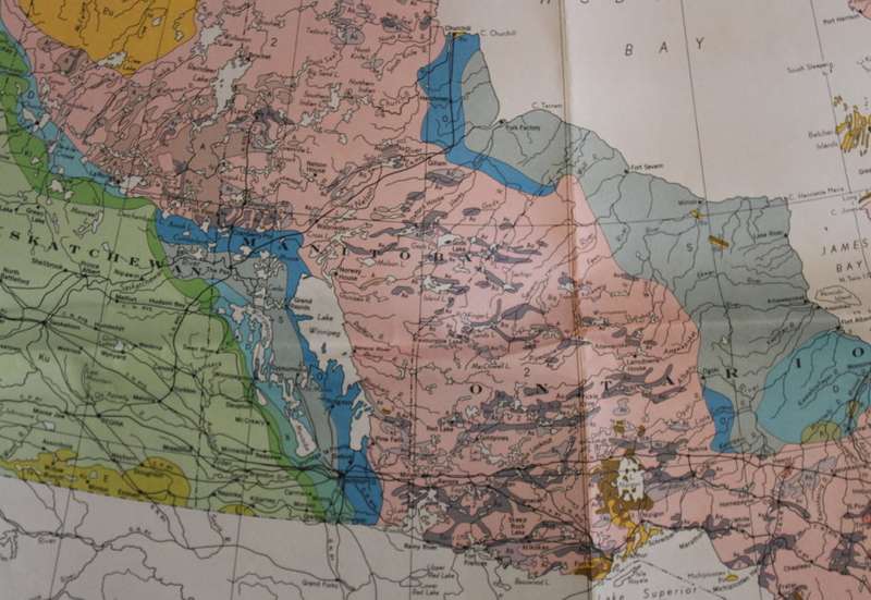 Dept of Mines and Technical Survey Geological Folded Map of Canada 1955