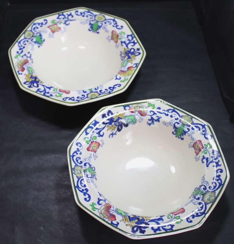 Vintage Royal Doulton Nankin Pattern 2 x Dessert Bowls