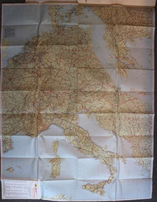 AA Touring Map Of Western Europe Folded Map 2nd Revised Edition 1976