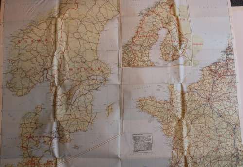 AA Touring Map Of Western Europe Folded Map 2nd Revised Edition 1976