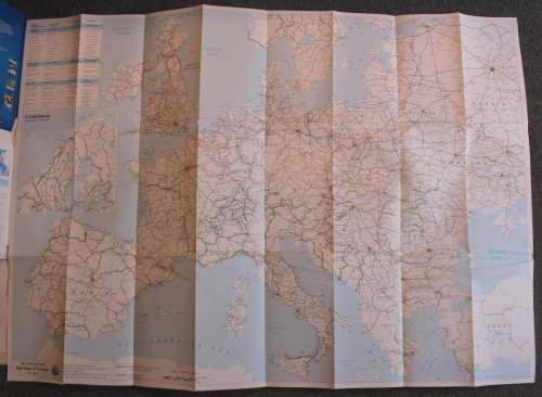 Thomas Cook Rail Map Europe 18th Edition Folded Map 2011