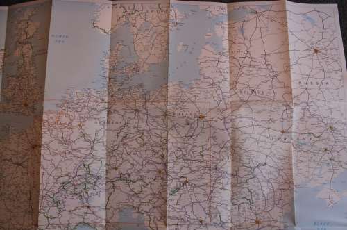 Thomas Cook Rail Map Europe 18th Edition Folded Map 2011