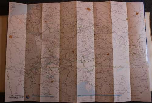 Thomas Cook Rail Map Europe 18th Edition Folded Map 2011