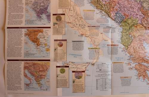 National Geographic Folded Map of The Balkans 1999