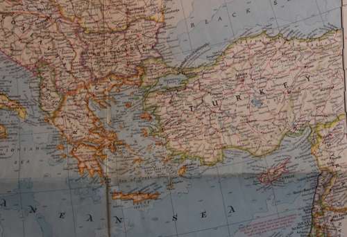 Vintage National Geographic Folded Map of Europe June 1969