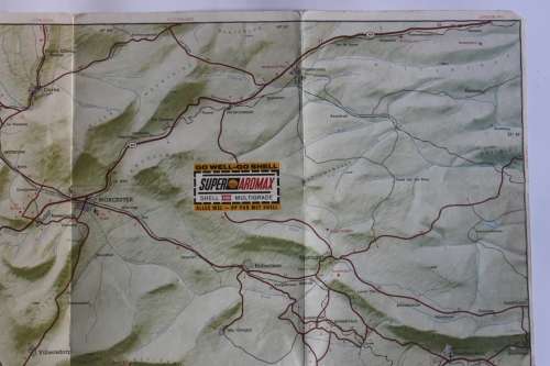 Vintage Folded Shell Road Map of the Western Cape Province.