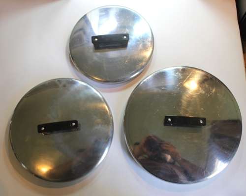 Set of 3 Hart Aluminium Camping Pots with Lids
