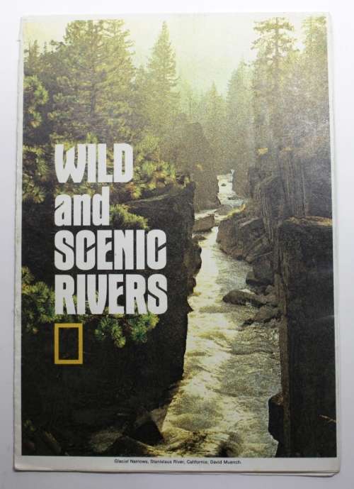 National Geographic Folded Map of Wild and Scenic Rivers of the USA, Jul 1977