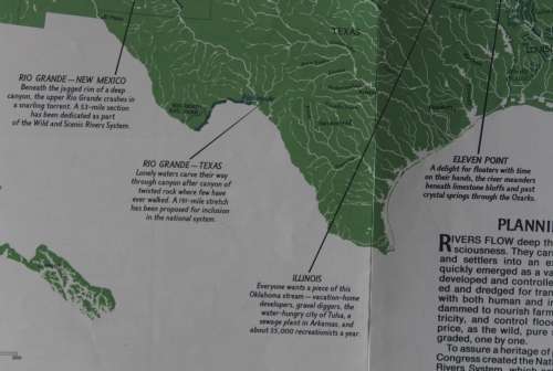 National Geographic Folded Map of Wild and Scenic Rivers of the USA, Jul 1977