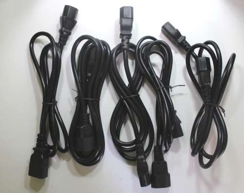 5 x PC Power Cable Extension Male Kettle Plug to Female Kettle Plug IEC 15 1.8m