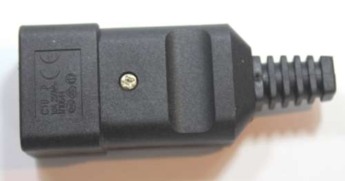 3 x Rewireable Screw Type C20 Cable Mount IEC Connector Male, 18A, 250 V ac