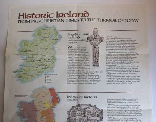 National Geographic Folded Map of Ireland and Northern Ireland April 1981