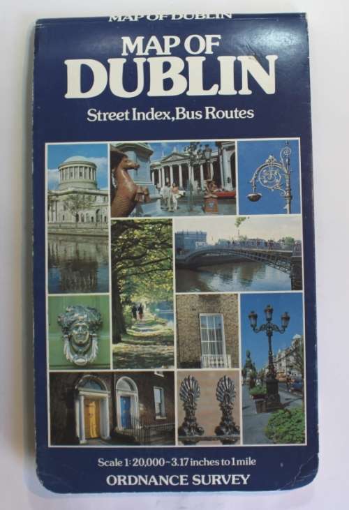 Ordnance Survey Folded Street Map Of Dublin 1984