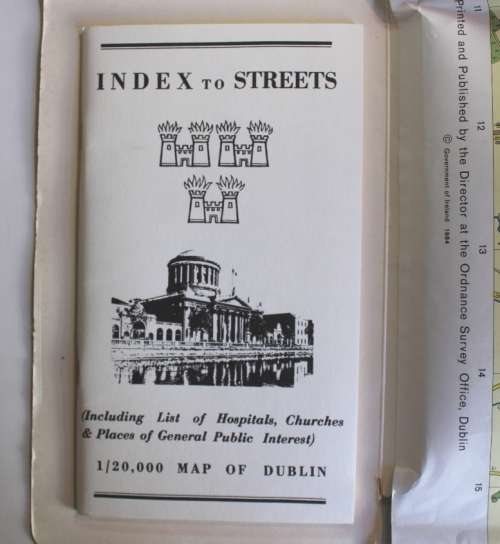 Ordnance Survey Folded Street Map Of Dublin 1984