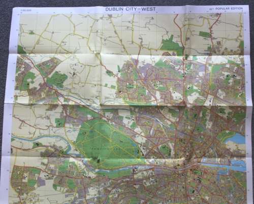 Ordnance Survey Folded Street Map Of Dublin 1984