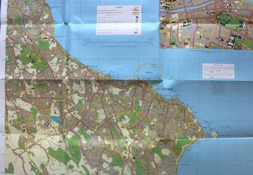 Ordnance Survey Folded Street Map Of Dublin 1984