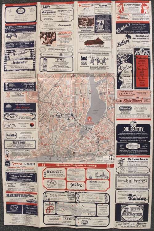 Hamburg Tourist Guide Folded Map June 1977