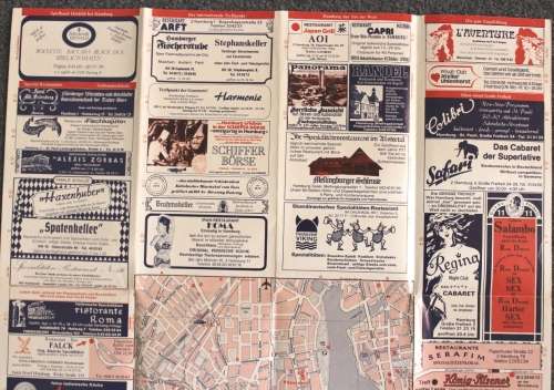 Hamburg Tourist Guide Folded Map June 1977