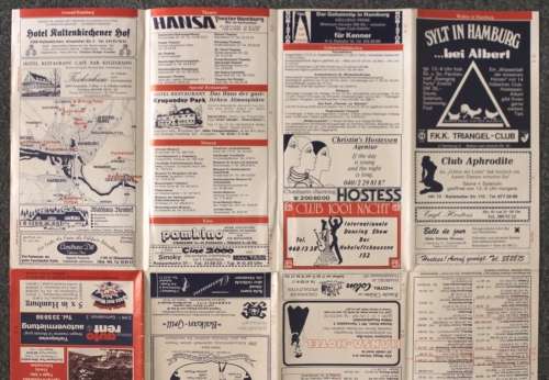 Hamburg Tourist Guide Folded Map June 1977