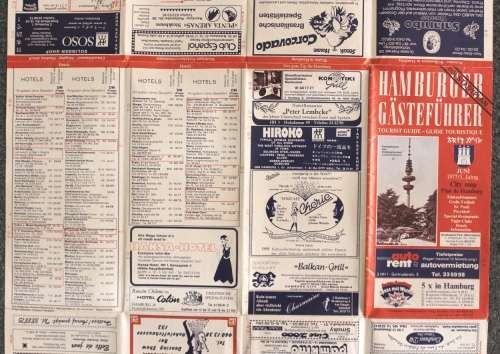 Hamburg Tourist Guide Folded Map June 1977