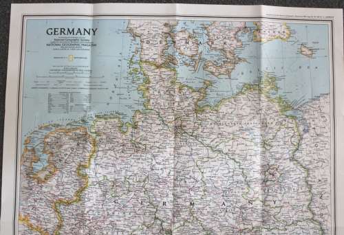 National Geographic Folded Map of A Travelers Map of Germany Sept 1991