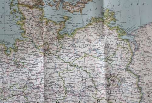 National Geographic Folded Map of A Travelers Map of Germany Sept 1991