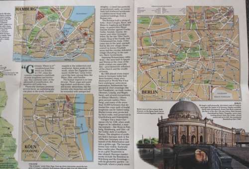 National Geographic Folded Map of A Travelers Map of Germany Sept 1991