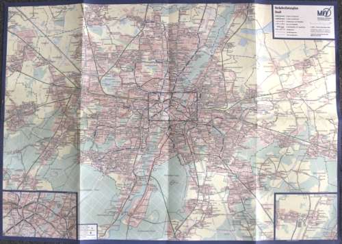 Munich Transport Network Folded Map December 2003