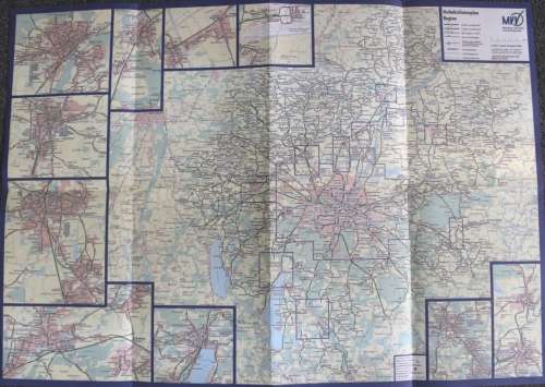 Munich Transport Network Folded Map December 2003