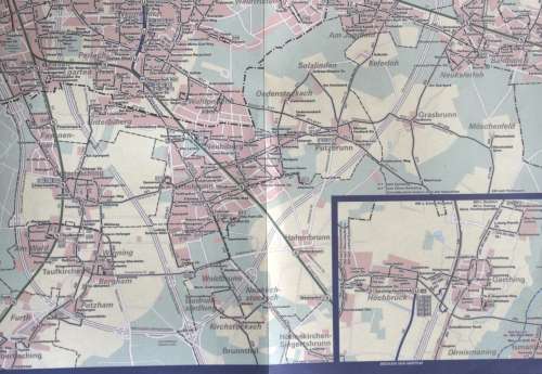 Munich Transport Network Folded Map December 2003