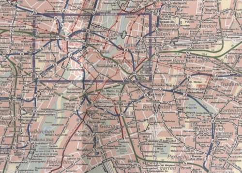 Munich Transport Network Folded Map December 2003