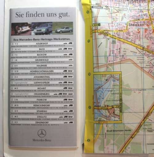 Stadtplan Berlin by Falk Plan Folded Map 1998