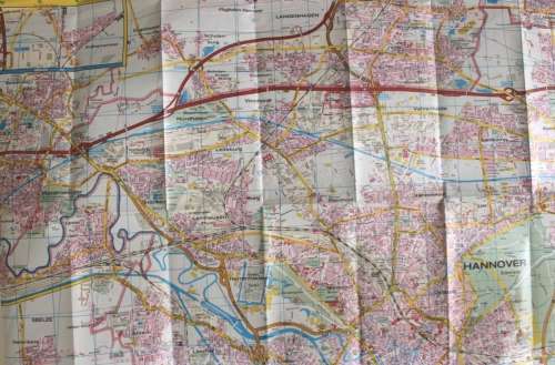 Stadtplan Hannover by Falk Plan Folded Map 1996