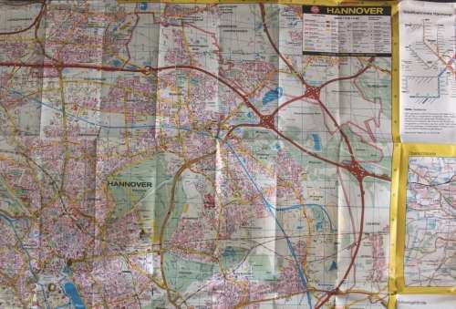 Stadtplan Hannover by Falk Plan Folded Map 1996