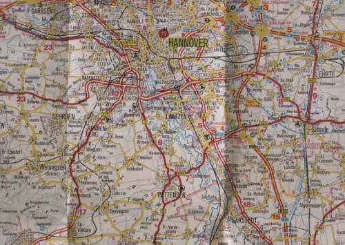 Stadtplan Hannover by Falk Plan Folded Map 1996
