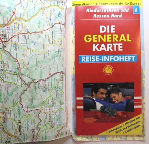 Die General Karte Niedersachsen Sud und Hessen Nord Folded Map 2002