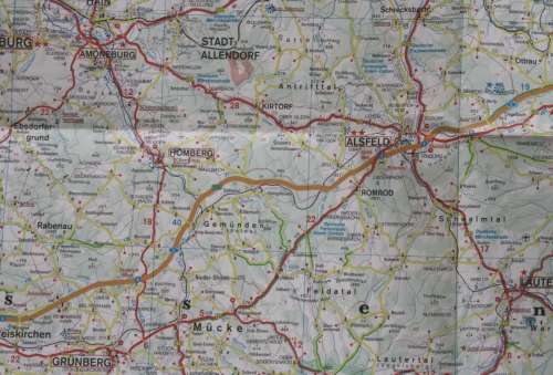 Die General Karte Niedersachsen Sud und Hessen Nord Folded Map 2002