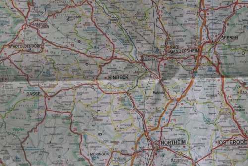 Die General Karte Niedersachsen Sud und Hessen Nord Folded Map 2002