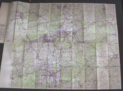 Haupke & Co Rhein-Main-Neckar Folded Map @ 1990`s