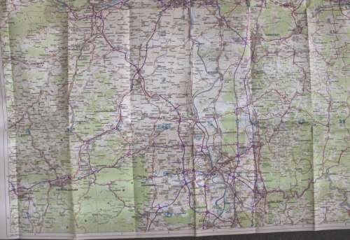 Haupke & Co Rhein-Main-Neckar Folded Map @ 1990`s