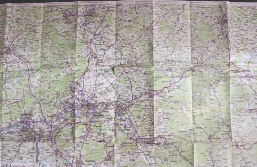Haupke & Co Rhein-Main-Neckar Folded Map @ 1990`s