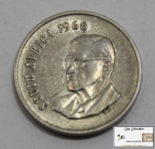 South Africa 5 Cent Coin Commemorative Issue 1968 Circulated