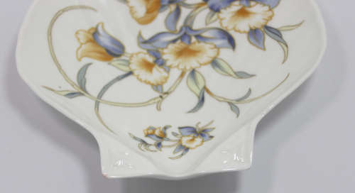 Aynsley `Just Orchids` Fine Bone China Clam Shell Dish